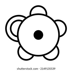 Sun symbol. Sacred geometry and mandala-like symbol, depicting a big solar flare.