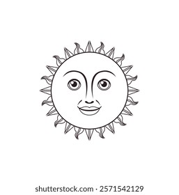 Sun symbol sign icon vector illustration