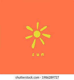 Sun Symbol. Social Media Post. Vector Illustration.