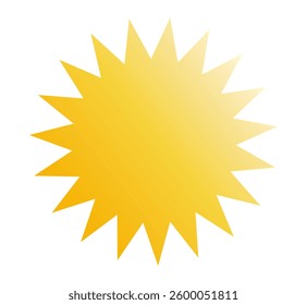 Sun symbol star gradient icon. Vector illustration.