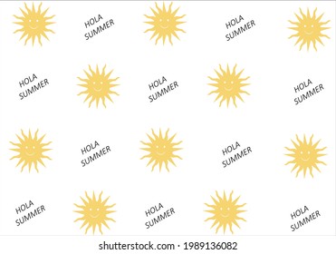 Sun Symbol And Summer Time Slogan Design Vector