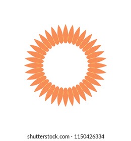 Sun Symbol. Sunflower design logo vector