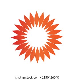 Sun Symbol. Sunflower design logo vector