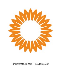 sun symbol. sunflower logo vector.