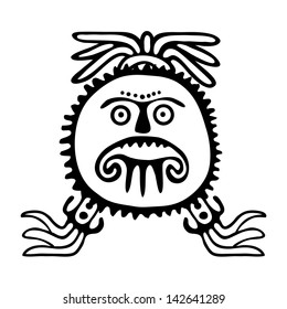 sun symbol, tattoo illustration