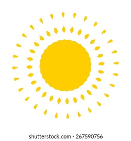 Sun symbol. Vector illustration