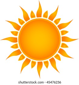 Sun symbol. Vector illustration.