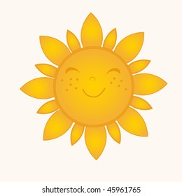 Sun symbol. Vector illustration,