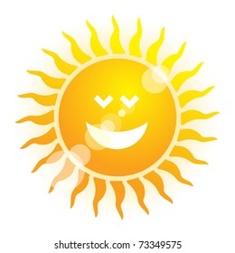 Sun symbol, vector illustration