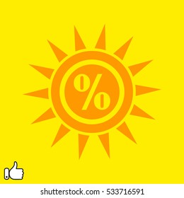 sun symbol, vector illustration EPS 10