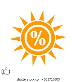 sun symbol, vector illustration EPS 10