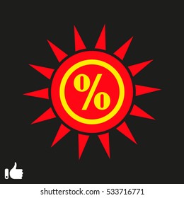 sun symbol, vector illustration EPS 10