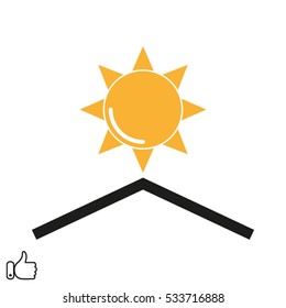 sun symbol, vector illustration EPS 10