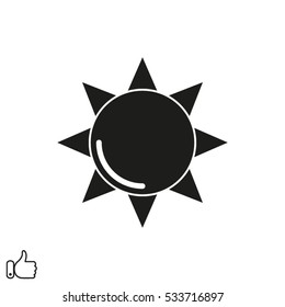 sun symbol, vector illustration EPS 10