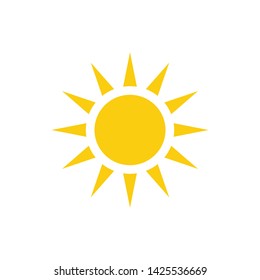Sun symbol vector isolated summer icon design