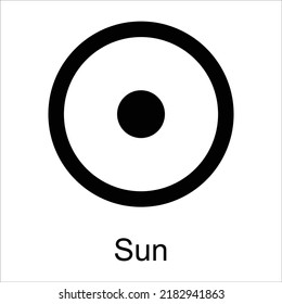 Sun Symbol vector - Solar system symbols and signs