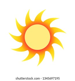 sun symbol vector with tribal art, red and orange colors