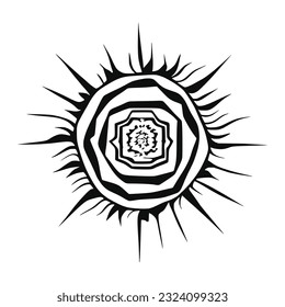 Sun symbols in ethnic style, solar symbol,  solar sign, vector illustration