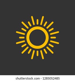 Sun symbols, Sun icon vector 
