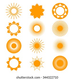  Sun symbols set.