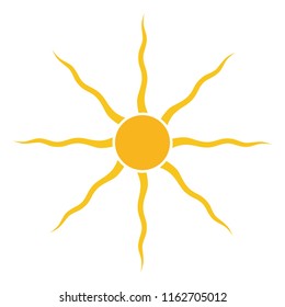 sun symdol logo vector, weather forecast icon, sun vector seasons sunny weather, sunny weather icon illustration