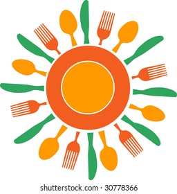 The sun - tableware