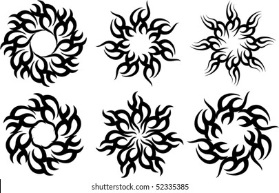 Sun Tattoo Stock Vector (Royalty Free) 52335385