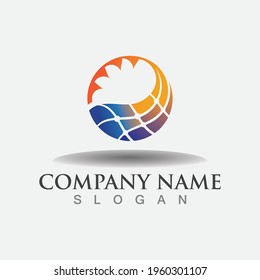 Sun tech solar energy logo design. solar tech, Idea logo design template