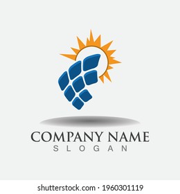 Sun tech solar energy logo design. solar tech, Idea logo design template