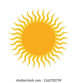 sun template logo vector, weather forecast icon, sun vector seasons sunny weather, sunny weather icon illustration