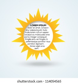 Sun template for your design. Vector illustration.