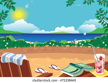 Sun terrace and lounger.