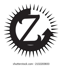 Das Design des Designs für Sun-Buchstaben