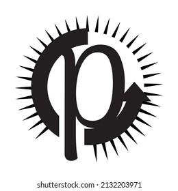 Das Design des Designs für Sun-Buchstaben