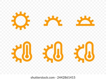Sun and thermometer graphic design