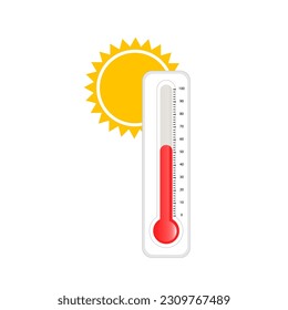 Sun of thermometer vector illustration 