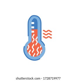 sun with thermometer weather symbol isolated icon vector illustration design