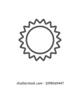 Sun thin icon vector