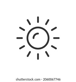 Sun thin line icon. Symbol in trendy outline style. Premium design for web and apps. Perfect for UI. 