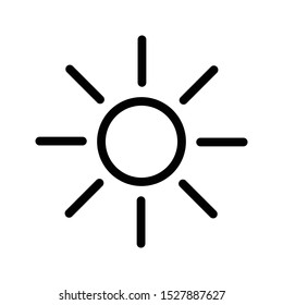 sun thin line vector icon