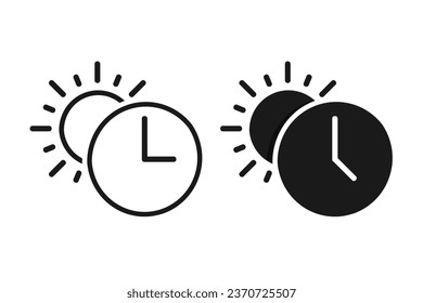 Sun time icon symbol. Illustration vector