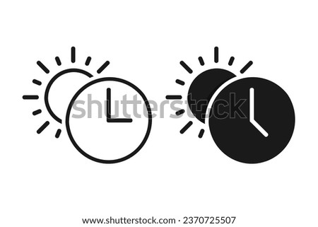 Sun time icon symbol. Illustration vector