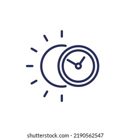 sun and time line icon
