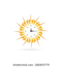 sun time vector logo design