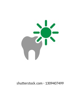 Sun and tooth icon. Element of Dental Care icon for mobile concept and web apps. Detailed Sun and tooth icon can be used for web and mobile