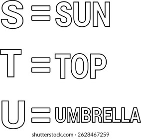 Sun, Top, and Umbrella: A Stylish Graphic Design
