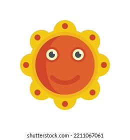 Sun toy icon. Flat illustration of Sun toy vector icon isolated on white background