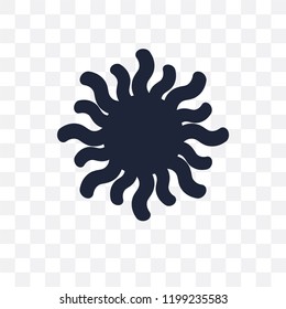 Sun transparent icon. Sun symbol design from Summer collection. Simple element vector illustration on transparent background.