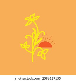  sun tree victor, tree art illustrator, sun tree plant,
