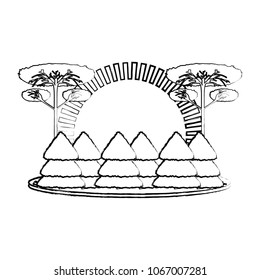sun and trees icon